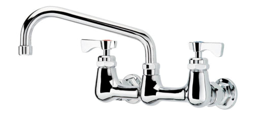 Krowne 14-808L Splash Mount Faucet - 8" Swing Spout, 8" Centers-cityfoodequipment.com