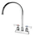 Krowne 15-302L Deck Mount Faucet - 8 1/2" Gooseneck Spout, 4" Centers-cityfoodequipment.com