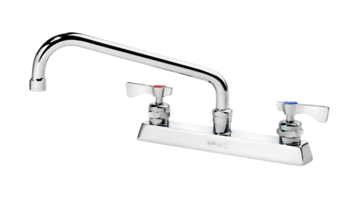 Krowne 15-510L Deck Mount Faucet - 10" Swing Spout, 8" Centers-cityfoodequipment.com