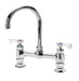 Krowne 15-801L Deck Mount Faucet - 6" Gooseneck Spout, 8" Centers-cityfoodequipment.com