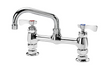 Krowne 15-806L Deck Mount Faucet - 6" Swing Spout, 8" Centers-cityfoodequipment.com