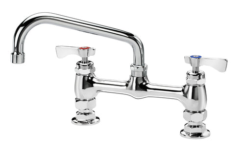 Krowne 15-808L Deck Mount Faucet - 8" Swing Spout, 8" Centers-cityfoodequipment.com