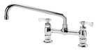 Krowne 15-810L Deck Mount Faucet - 10" Swing Spout, 8" Centers-cityfoodequipment.com