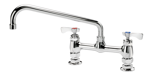 Krowne 15-812L Deck Mount Faucet w/ 12" Swing Nozzle-cityfoodequipment.com