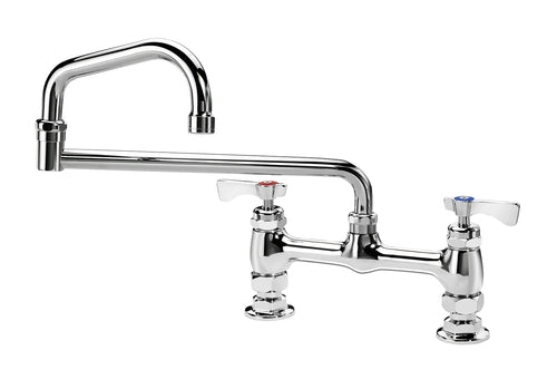Krowne 15-818L Deck Mount Faucet w/ 18" Swing Nozzle-cityfoodequipment.com