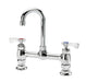 Krowne 15-825L Deck Mount Faucet - 3 1/2" Gooseneck Spout, 8" Centers-cityfoodequipment.com