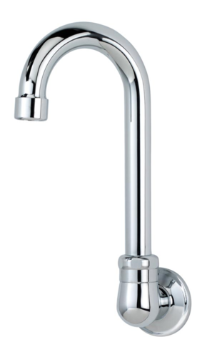 Krowne 16-140L Splash Mount Faucet - 3 1/2" Gooseneck Faucet, Single Hole-cityfoodequipment.com