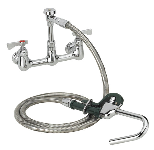 Krowne 20-108L Wall Mount Pot Filler Faucet w/ 72" Hose & Hook Nozzle-cityfoodequipment.com