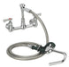 Krowne 20-108L Wall Mount Pot Filler Faucet w/ 72" Hose & Hook Nozzle-cityfoodequipment.com