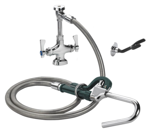 Krowne 20-201L Deck Mount Pot Filler Faucet w/ 72" Hose & Hook Nozzle-cityfoodequipment.com