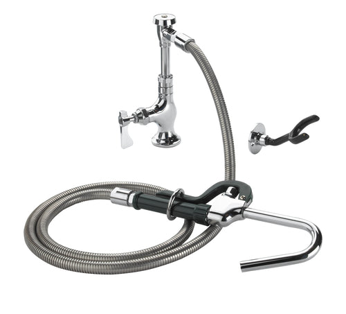 Krowne 20-203L Deck Mount Pot Filler Faucet w/ 72" Hose & Hook Nozzle-cityfoodequipment.com