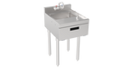 Krowne 18-18ST 18" Silver Series 1 Compartment Sink w/ 10"L x 14"W Bowl, 9 1/2" Deep-cityfoodequipment.com