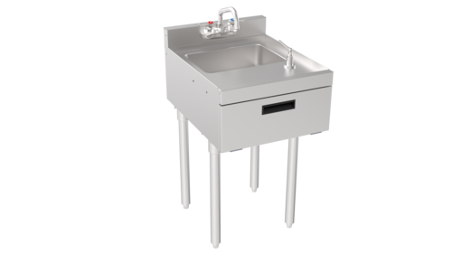 Krowne 18-18ST 18" Silver Series 1 Compartment Sink w/ 10"L x 14"W Bowl, 9 1/2" Deep-cityfoodequipment.com
