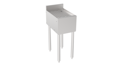 Krowne 18-GS12 Silver Series Under Bar Drainboard - 3" Back Splash, 12"W x 18 1/2"D-cityfoodequipment.com