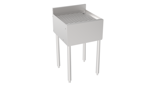 Krowne 18-GS18 Silver Series Under Bar Drainboard - 3" Back Splash, 18"W x 18 1/2"D-cityfoodequipment.com