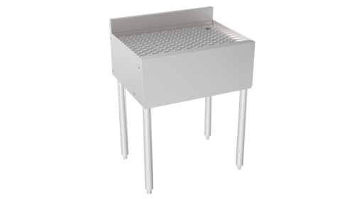 Krowne 18-GS24 Silver Series Under Bar Drainboard - 3" Back Splash, 24"W x 18 1/2"D-cityfoodequipment.com