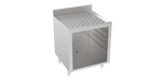 Krowne 18-GSB1 Silver Series Under Bar Glass Storage Unit - Open Base, 3" Back Splash, 24" x 22 1/2"-cityfoodequipment.com