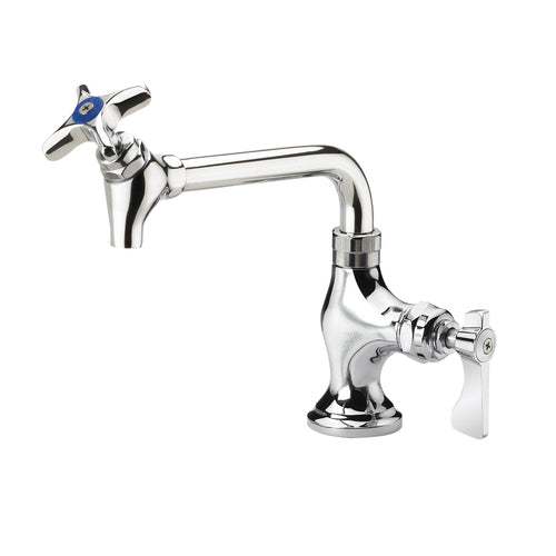 Krowne 16-160L Deck Mount Pot Filler Faucet w/ 6" Swing Nozzle-cityfoodequipment.com