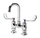 Krowne 15-425L-W-E2 Raised Deck Mount Faucet w/ 3 1/2" Gooseneck Spout & Wrist Action Handles - 4" Centers, 0.5 GPM-cityfoodequipment.com