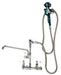 Krowne 19-112L 12"H Wall Mount Pre Rinse Faucet - 1 3/5 GPM, Base with Nozzle-cityfoodequipment.com