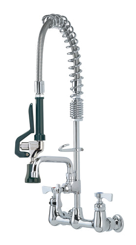 Krowne 18-708L 22 1/2"H Wall Mount Pre Rinse Faucet - 1.2 GPM, Base with Nozzle-cityfoodequipment.com