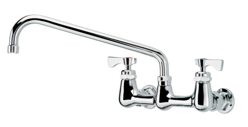 Krowne 14-812L-W-E4 Wall Mount Faucet w/ 12" Swing Spout & VR Wrist Action Handles - 8" Centers, 1.5 GPM-cityfoodequipment.com