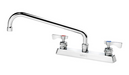 Krowne 15-512L-W-E4 Deck Mount Faucet w/ 12" Swing Spout & VR Wrist Action Handles - 8" Centers, 1.5 GPM-cityfoodequipment.com