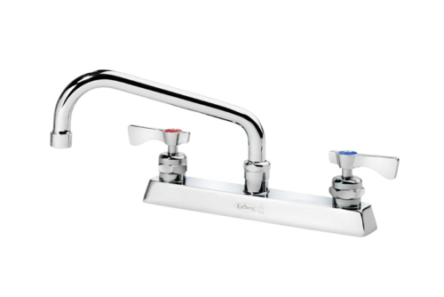 Krowne 15-508L-L-E6 Deck Mount Faucet w/ 8" Swing Spout & Lever Handles - 8" Centers, 2.20 GPM-cityfoodequipment.com