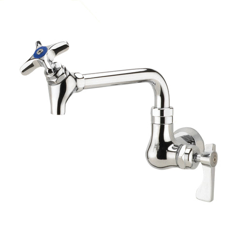 Krowne 16-178L Splash Mount Pot Filler Faucet w/ 6" Swing Nozzle-cityfoodequipment.com
