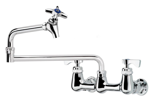 Krowne 16-252L Splash Mount Pot Filler Faucet w/ 18" Swing Nozzle-cityfoodequipment.com