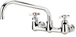 Krowne 18-814L Splash Mount Faucet w/ 14" Swing Spout & 4 Arm Handles-cityfoodequipment.com