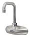 Krowne 16-670 Wall Mount Electronic Faucet - 4" Centers, High Arc Spout, Satin Finish-cityfoodequipment.com