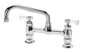 Krowne 15-808L-W-E4 Raised Deck Mount Faucet w/ 8" Swing Spout & VR Wrist Action Handles - 8" Centers, 1.5 GPM-cityfoodequipment.com