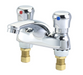 Krowne 14-530L Deck Mount Metering Faucet w/ 3 7/8" Cast Spout & Push Button Caps, 4" Centers-cityfoodequipment.com