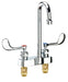Krowne 14-546L Deck Mount Faucet w/ 3 3/4" Rigid Gooseneck Spout & Wrist Blade Handles-cityfoodequipment.com