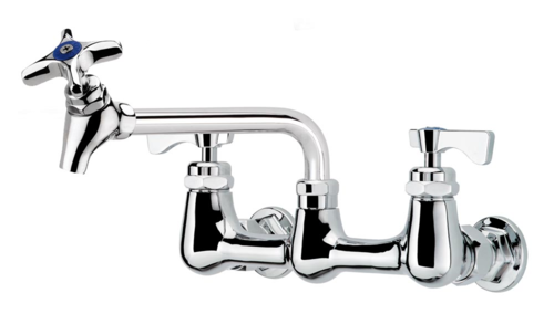 Krowne 16-250L Splash Mount Pot Filler Faucet w/ 6" Swing Nozzle-cityfoodequipment.com