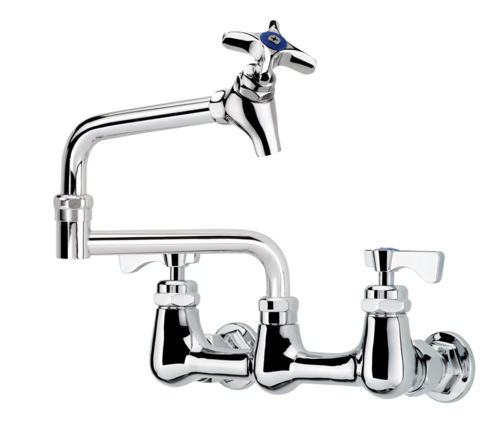 Krowne 16-251L Splash Mount Pot Filler Faucet w/ 12" Swing Nozzle-cityfoodequipment.com