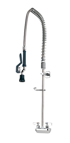 Krowne 17-124WL 35"H Wall Mount Pre Rinse Faucet - 1.15 GPM, Base with Nozzle-cityfoodequipment.com