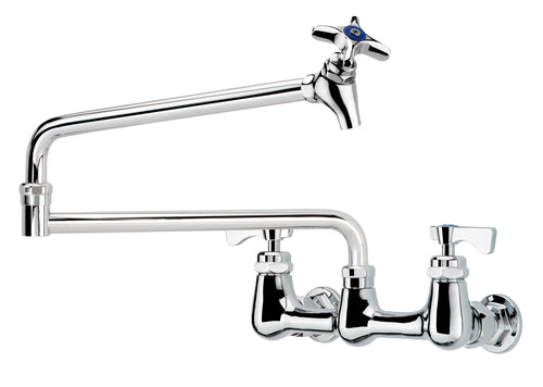 Krowne 16-253L Splash Mount Pot Filler Faucet w/ 24" Swing Nozzle-cityfoodequipment.com
