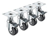 Krowne 28-114S Adjustable Plate Caster w/ 3" Wheel-cityfoodequipment.com