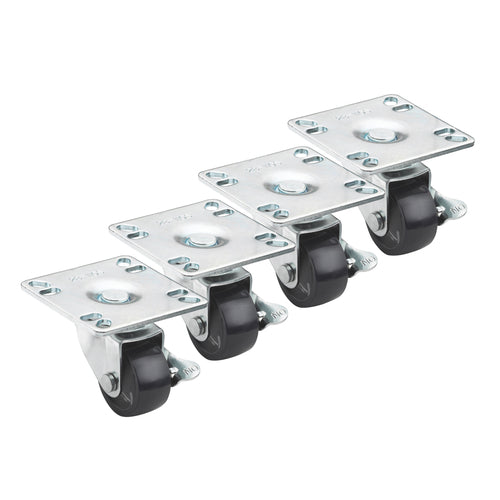 Krowne 28-110S Low Profile Caster Set w/ 2" Locking Wheels, 3 1/2 x 3 1/2"-cityfoodequipment.com