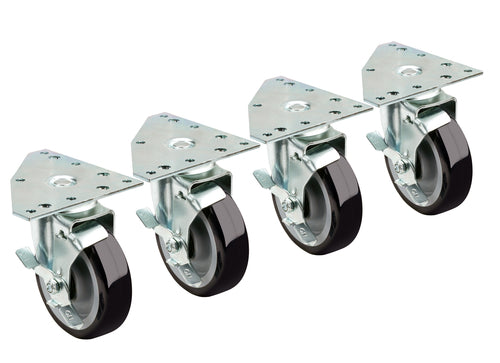Krowne 28-166S Caster Set w/ Triangle Plate For Double Stack Convection Oven-cityfoodequipment.com