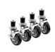 Krowne 28-124S Stem Caster Set for 1 1/2" Tubing w/ 5" Wheels-cityfoodequipment.com