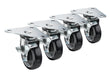 Krowne 28-161S Large Universal Triangle Plate Caster Set w/ 5" Wheels-cityfoodequipment.com