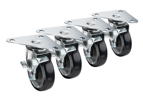 Krowne 28-161S Large Universal Triangle Plate Caster Set w/ 5" Wheels-cityfoodequipment.com