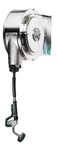Krowne 24-600 35 ft Enclosed Stainless Hose Reel Assembly, Mounts To Ceiling-cityfoodequipment.com