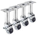 Krowne 28-117S 3" Adjustable Height Plate Caster w/ 220 lb Capacity - 8 1/2" to 10 1/2", for Pitco Fryers-cityfoodequipment.com