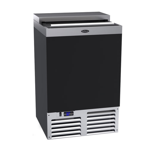 Krowne BC24-BG 24" Forced Air Bottle Cooler - Holds (120) 12 oz Bottles, Black, 115v-cityfoodequipment.com