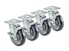 Krowne 28-101S 4 Piece Universal Plate Caster Set w/ 3" Wheel, 4 x 4"-cityfoodequipment.com