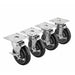 Krowne 28-111S 4 Piece Universal Plate Caster Set w/ 5" Wheel, 3 1/2 x 3 1/2"-cityfoodequipment.com